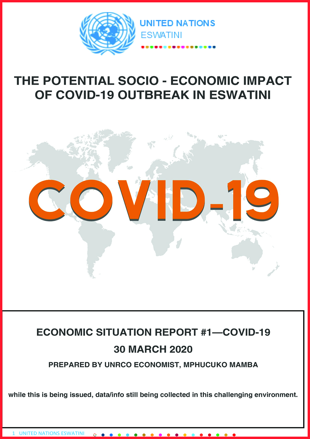 The Potential Socio-Economic Impact ofCOVID-19 Outbreak in Eswatini