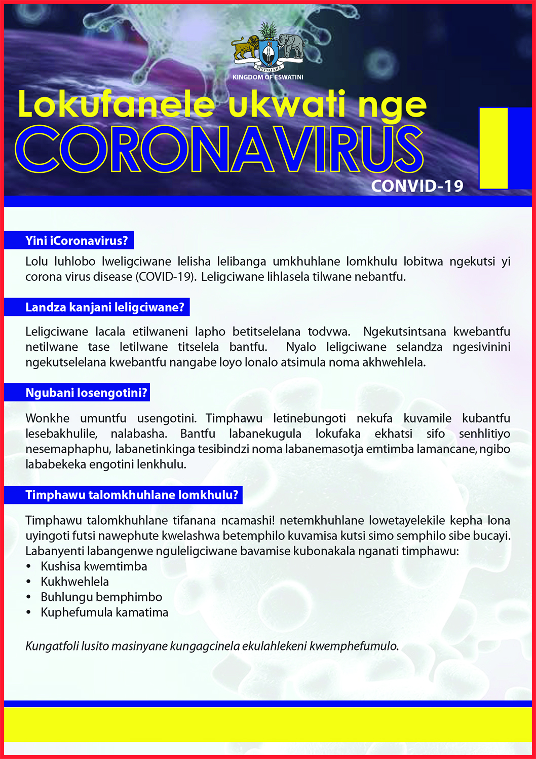 What you need to know about CORONA VIRUS