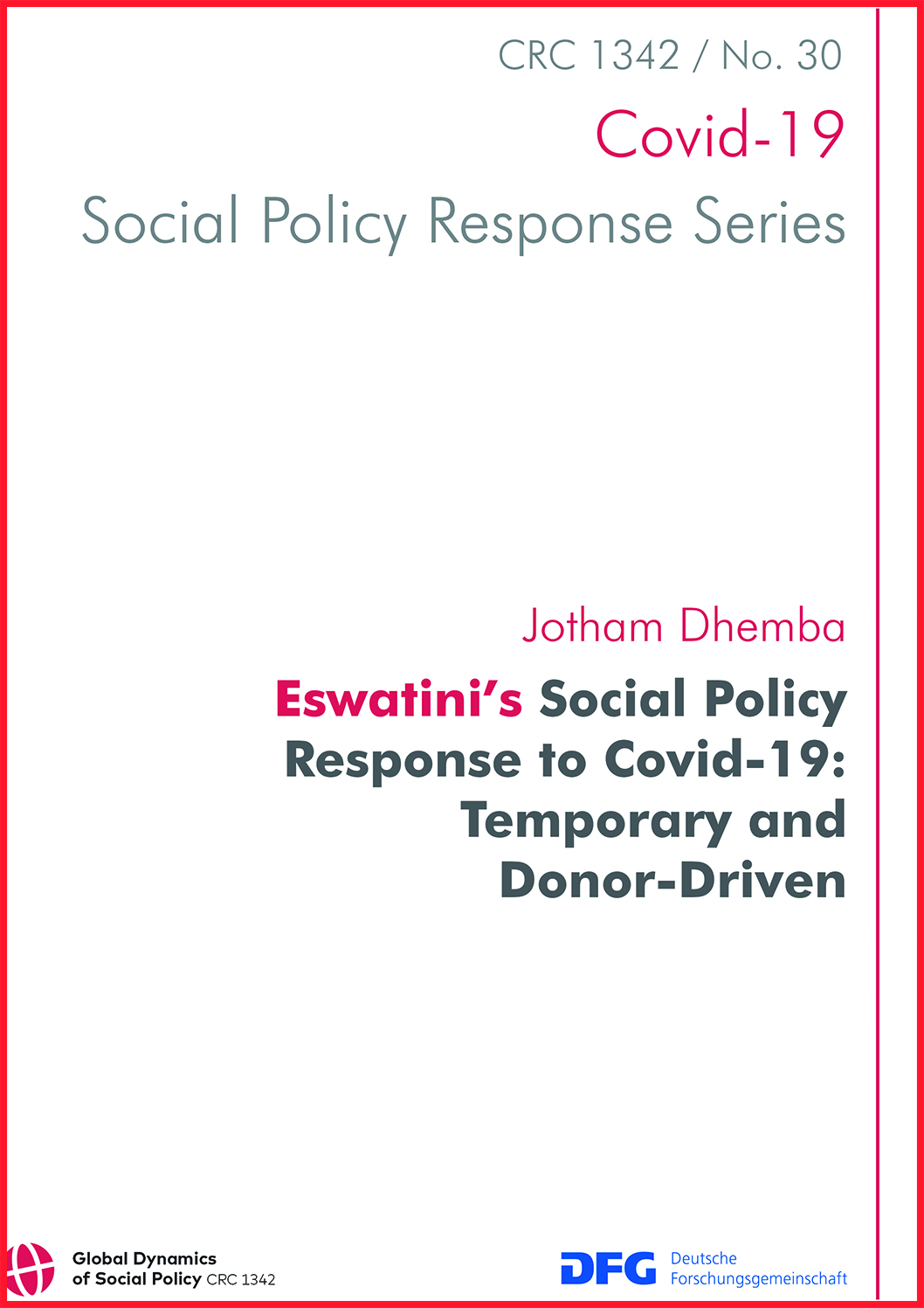 Eswatini’s Social Policy Response to Covid-19: Temporary and Donor-Driven